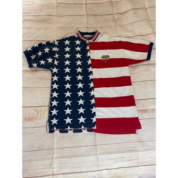 Nascar Cafe Men's Polo Embroidered Y2K Short Sleeve Shirt - Large - Picture 5 of 10